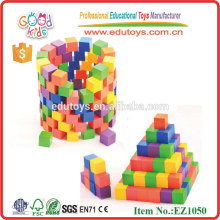 100 PCS Colorful Wooden 2cm Cubes